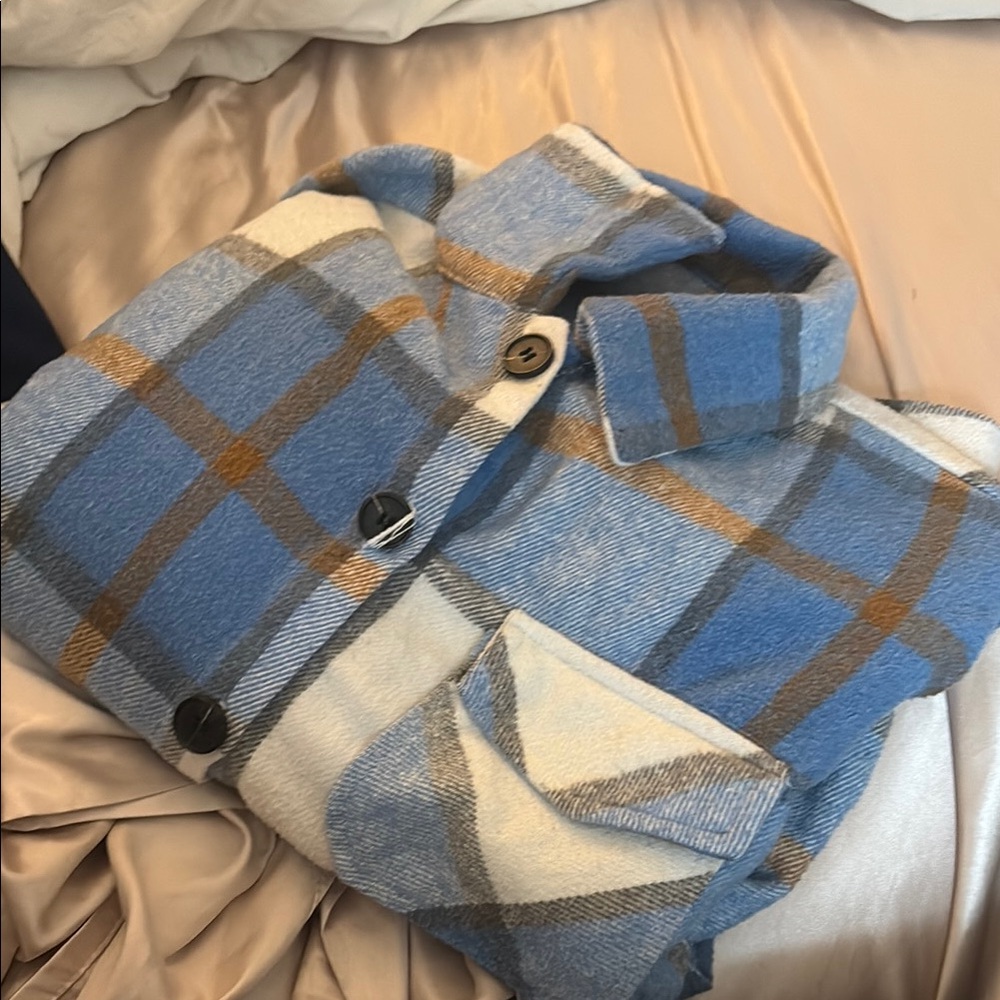 Kids Blue Plaid Jacket